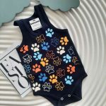 بادی سرمه ای طرح رد پا |کد 3361 - تصویر 2